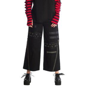 Banned Alternative 3/4 Length Trousers Size XS Grunge Punk Goth Ankle Baggy Emo